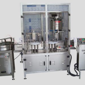 Four Head Liquid Filling with Rubber Stoppering Machine for Vials